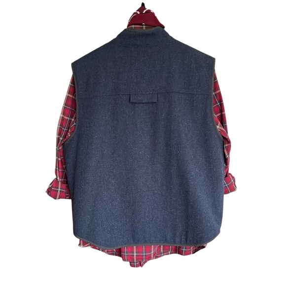 L.L. Bean Wool Sherpa Lined Outerwear Vest Navy Size XL - Picture 5 of 16